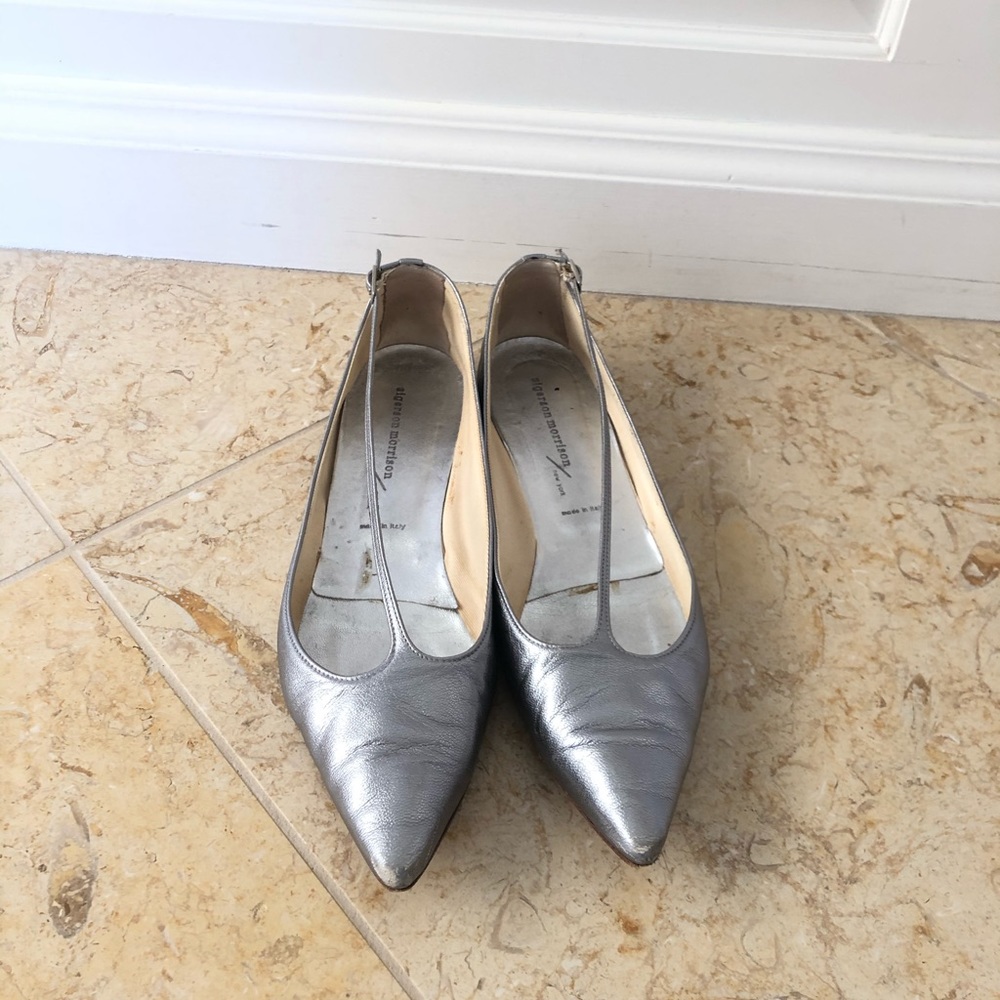 Sigerson Morrison silver flats